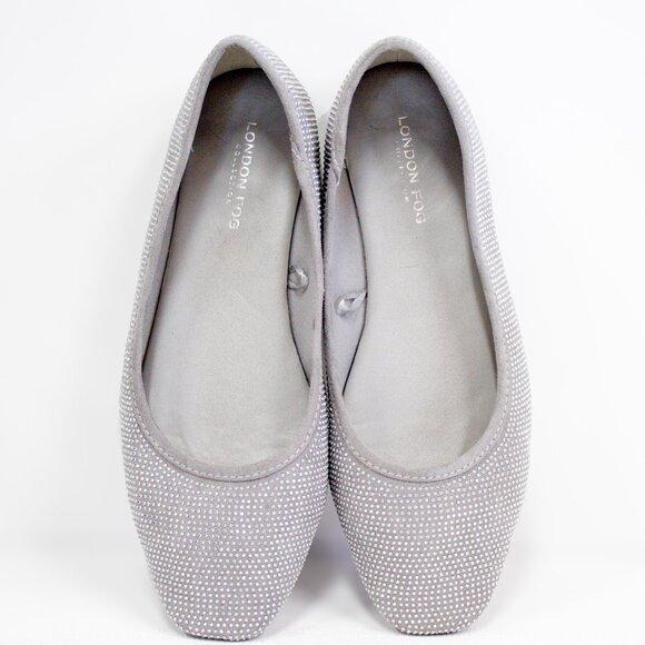 London Fog Cailin Bedazzled Ballet Flats Grey Women's Size 8.5 Wide - Picture 6 of 11